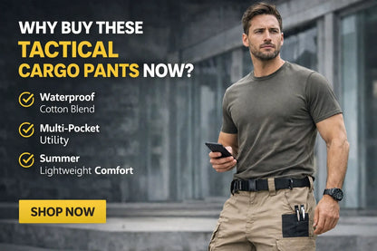 men tactical cargo pants streetwear utility styling