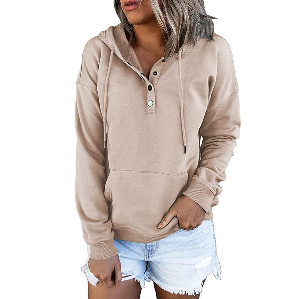 Women’s Hooded Sweatshirt – Loose Fit, Pockets