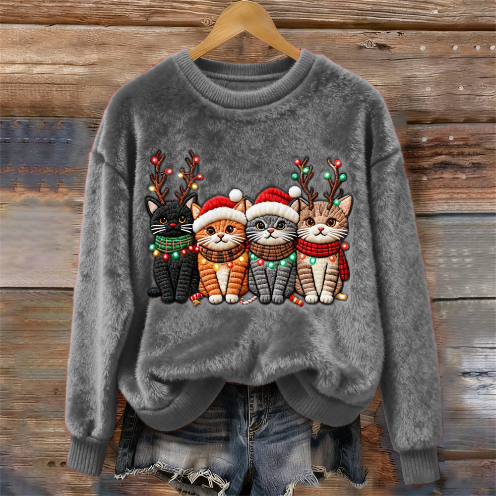 Christmas Sweatshirt Womens - 3D Flannel Cozy Gift Idea