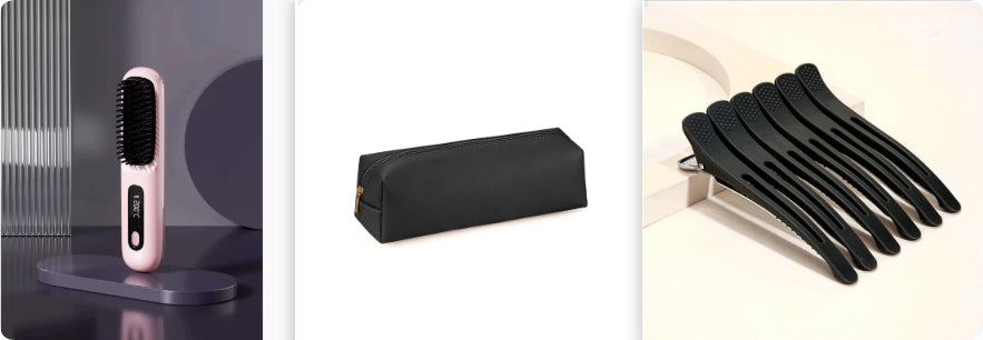 Cordless Hair Straightener Brush Fast Heat Styling Pro