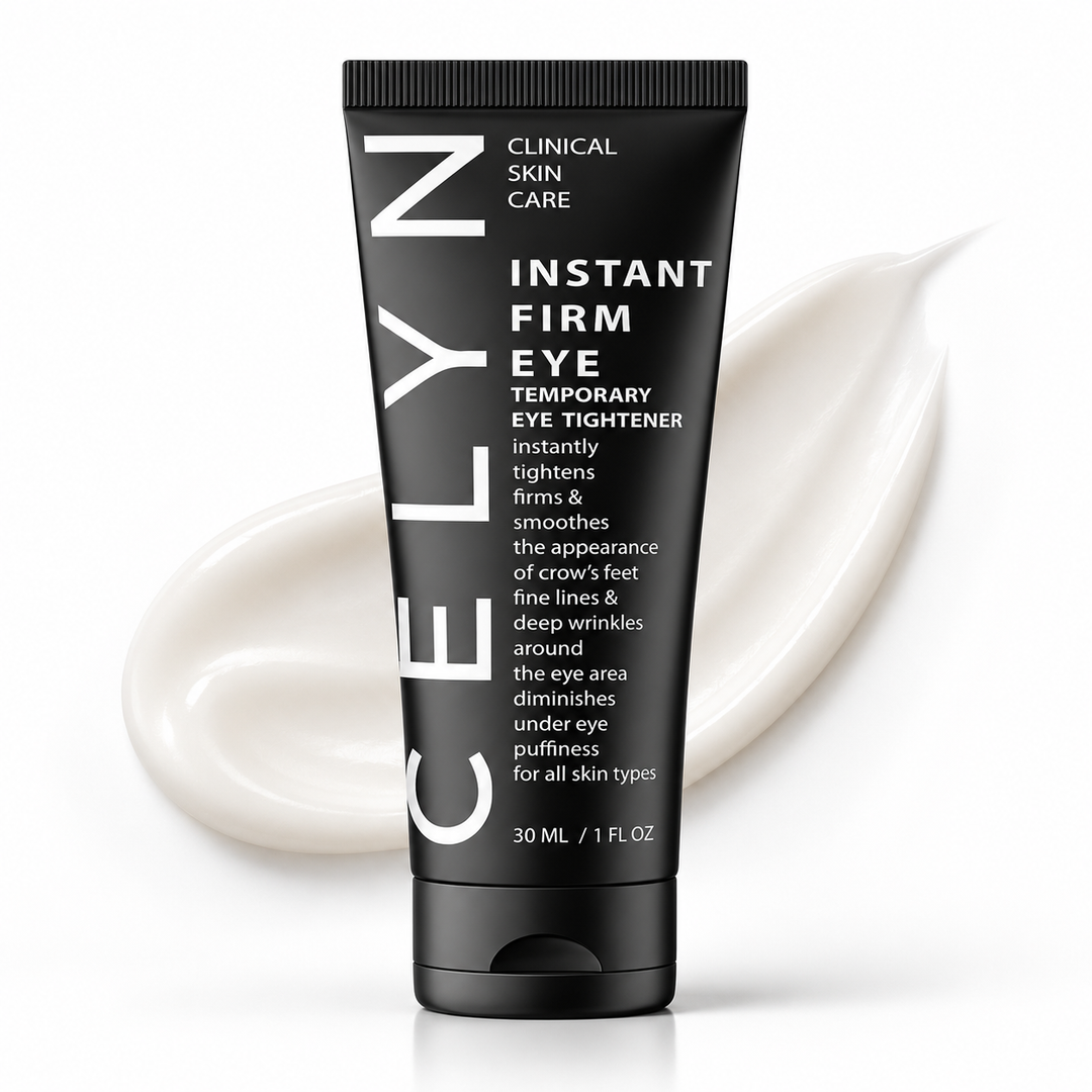 Cèlyn 30ml eye cream with cream texture on white background