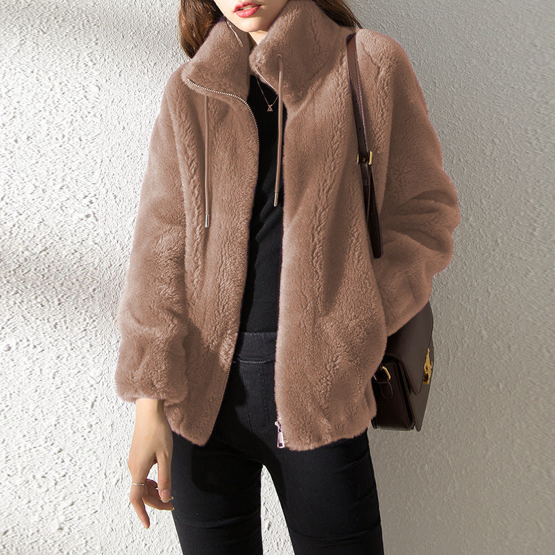 women fleece cardigan loose winter cardigan outfit styling