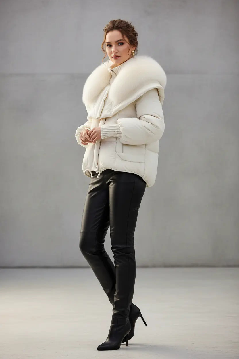 Petite Parka Coat - Sculpted Collar, City Warmth Layers