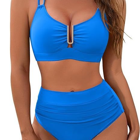 Tight fitting swimsuit with smooth nylon fabric and supportive spandex mesh lining