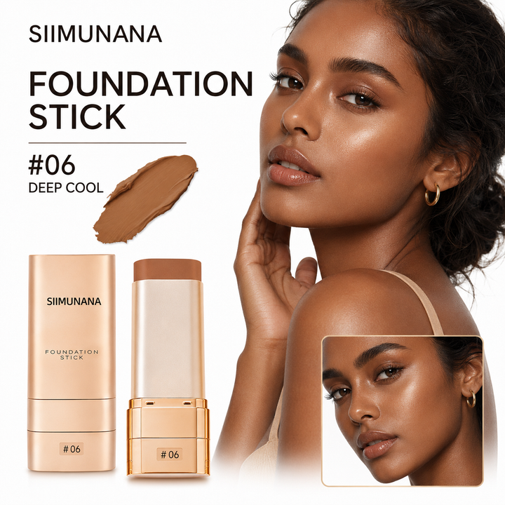Creamy contour foundation stick for cheekbones and jawline shaping