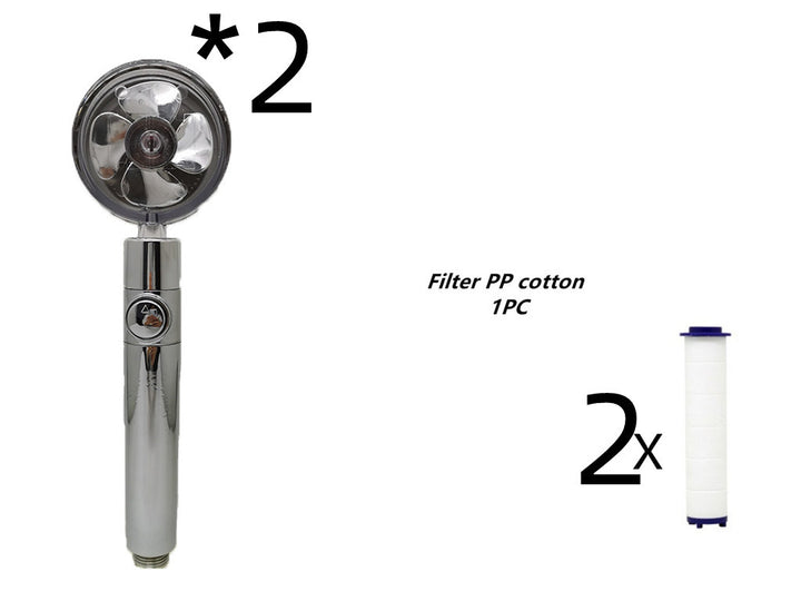 Propeller Driven Shower Head – Turbo Pressure, Save