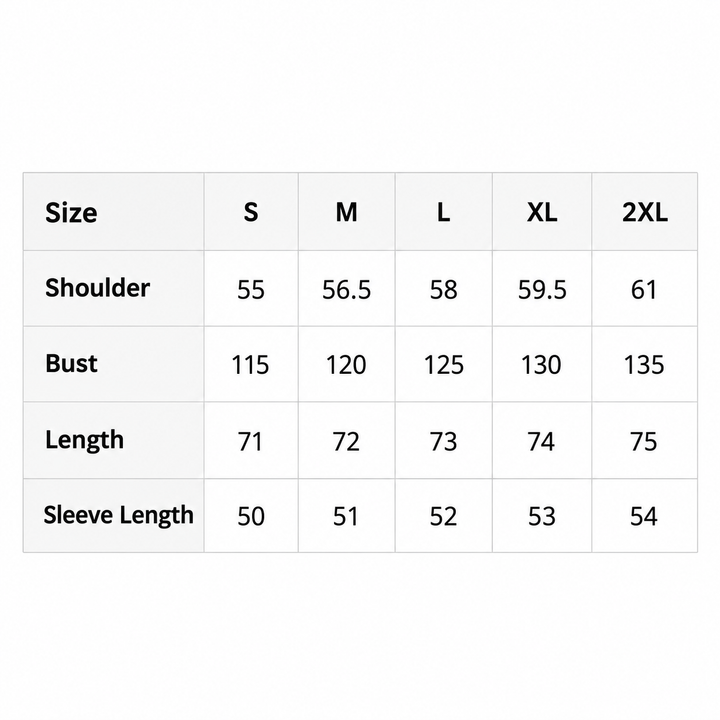 Size guide for the women&