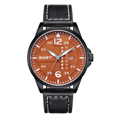 men quartz watch minimalist dial confident european man fashion look