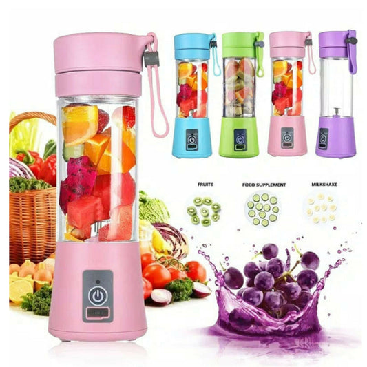 Portable blender 380ml personal juicer cup USB blender for smoothies for busy mornings, easy sip, and fast cleanup
