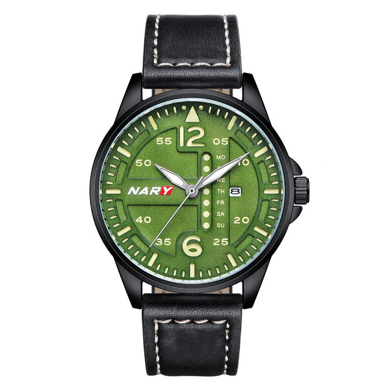 men quartz watch premium alloy case refined everyday wear detail