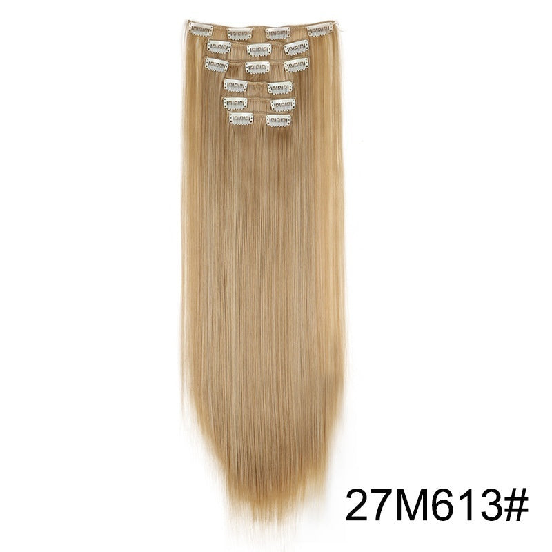 Long Straight Hair Extensions Seamless 60cm Clip In Set