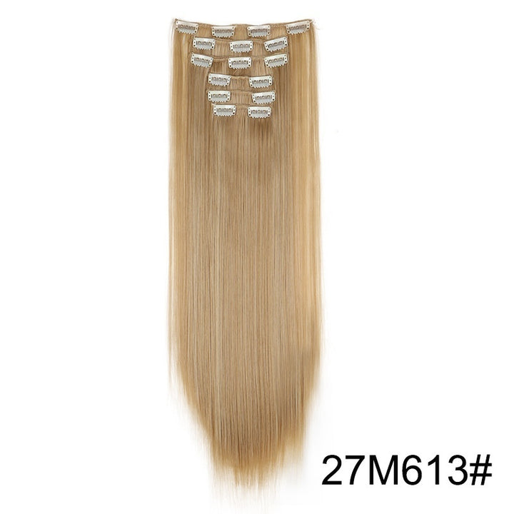 Long Straight Hair Extensions Seamless 60cm Clip In Set