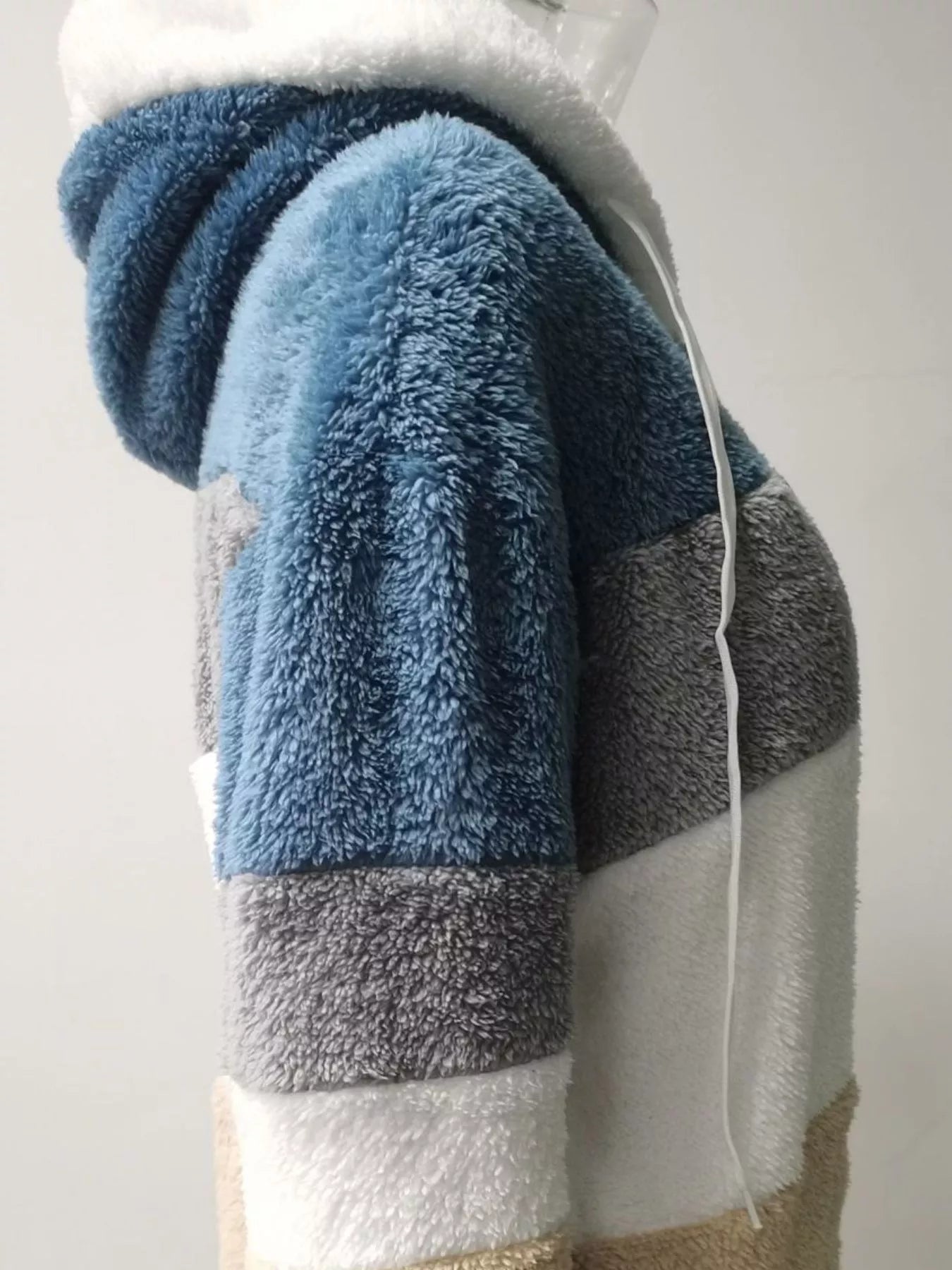 plus size hoodies drawstring detail at hood, showing adjustable cords and neat finish for a refined casual look
