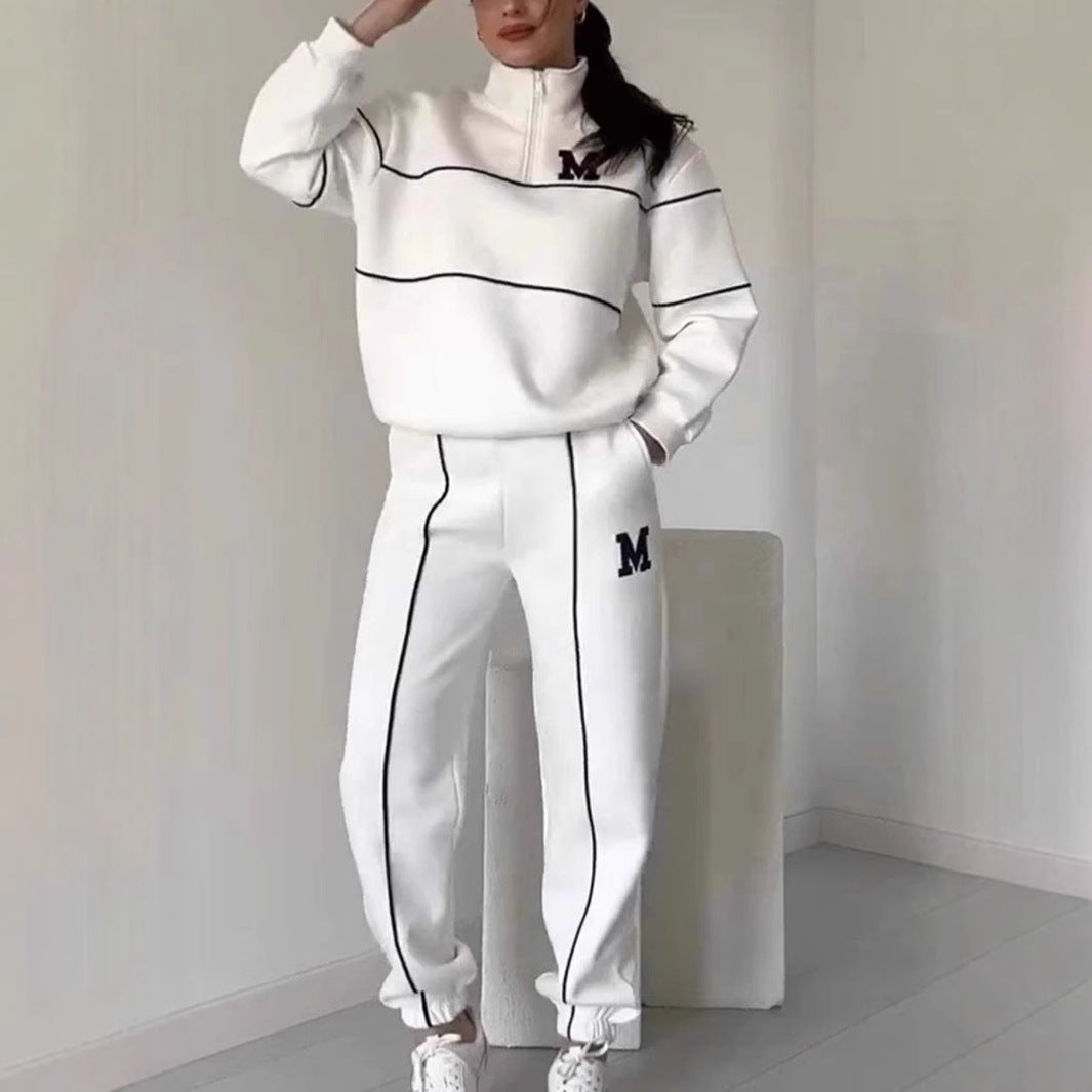 Womens 2 Piece Lounge Set Hoodie Style Sweatpants Set