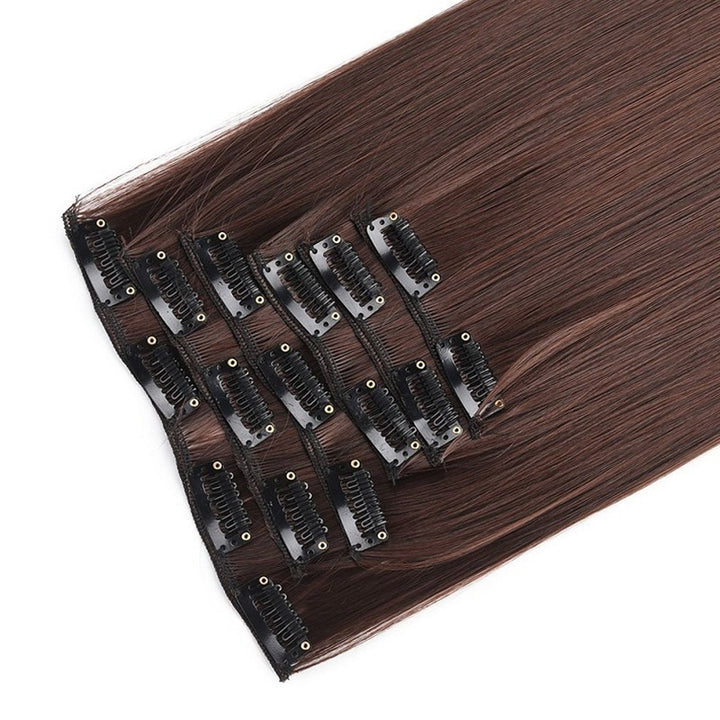 clip in hair extensions lightweight construction close clip detail