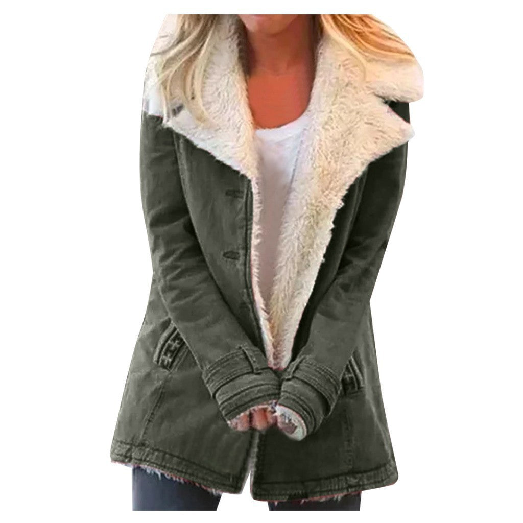 women winter padded jacket back view length coverage