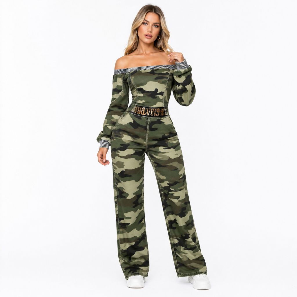 Women's Camouflage Jumpsuit for Bold Days