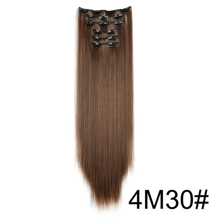 Long Straight Hair Extensions Seamless 60cm Clip In Set
