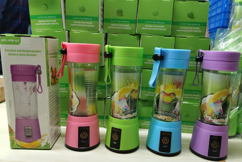USB Blender for Smoothies - Rechargeable 6-Blade 380ml!