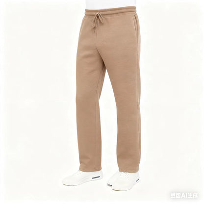 men's joggers style sweatpants loose sky blue full length legs for autumn walks, gaming nights and soft comfort  
