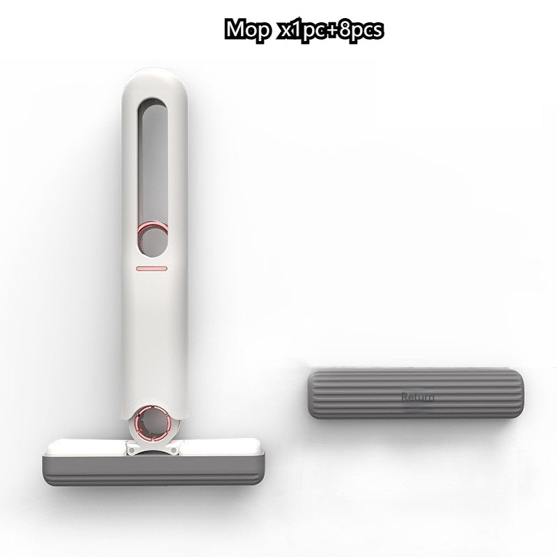 White and gray cleaning tool with squeegee on a white background