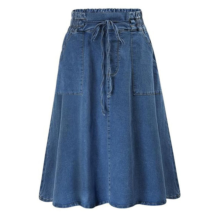 cotton denim skirt texture detail lightweight look