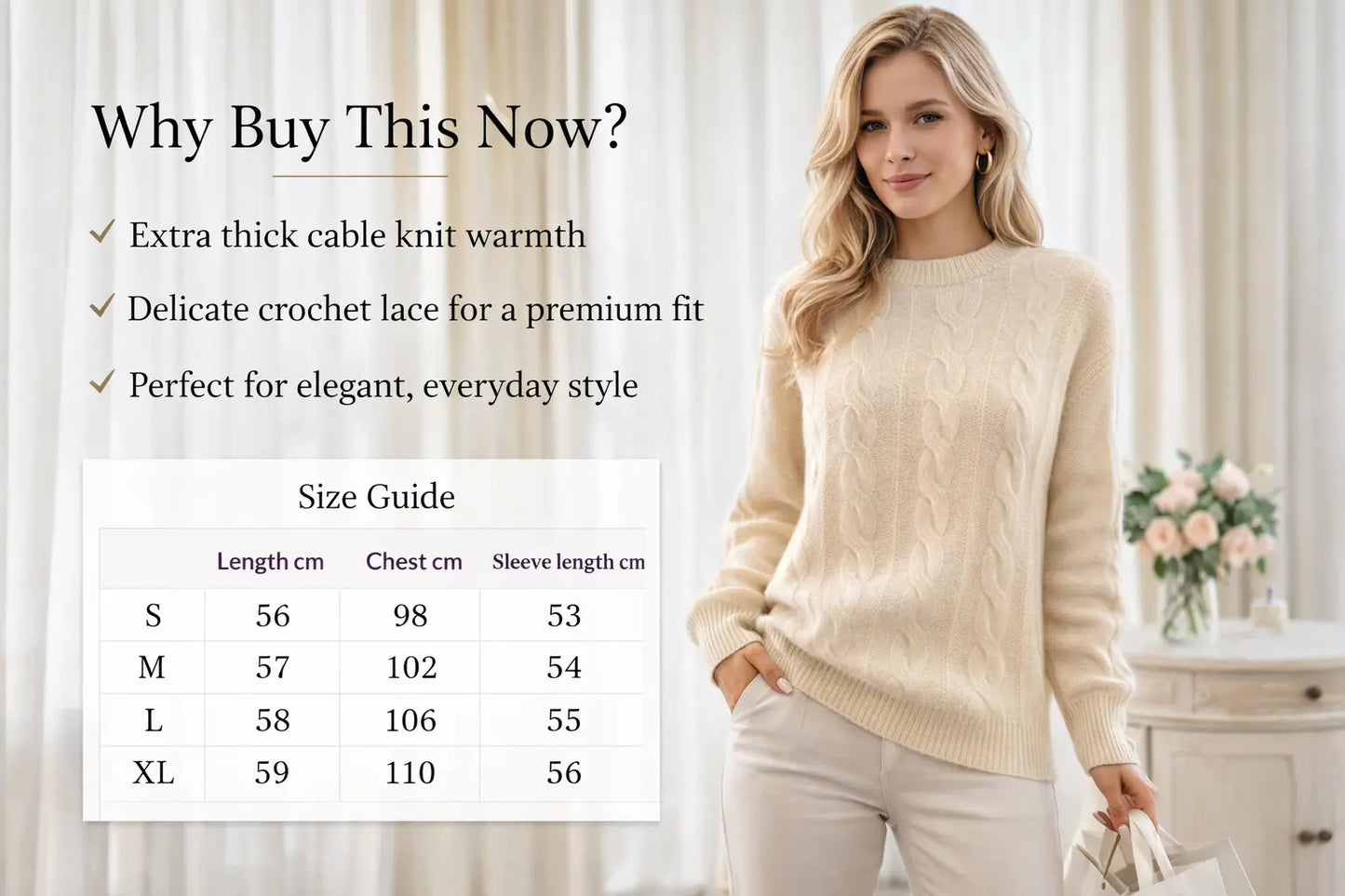 long sleeve crochet lace sweater autumn look