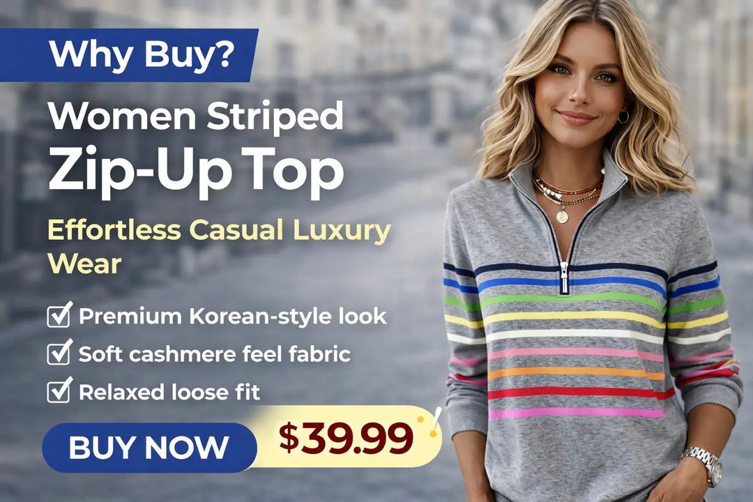 zip neck sweater women soft fabric close-up