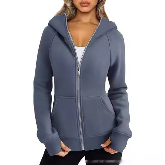 women hoodie fleece lining close detail fabric texture soft feel