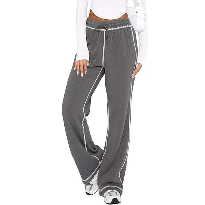 women’s cotton wide leg sweatpants monochrome outfit combination