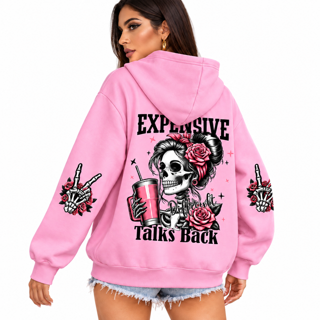 Women's Graphic Hoodie - Funny Print Pullover