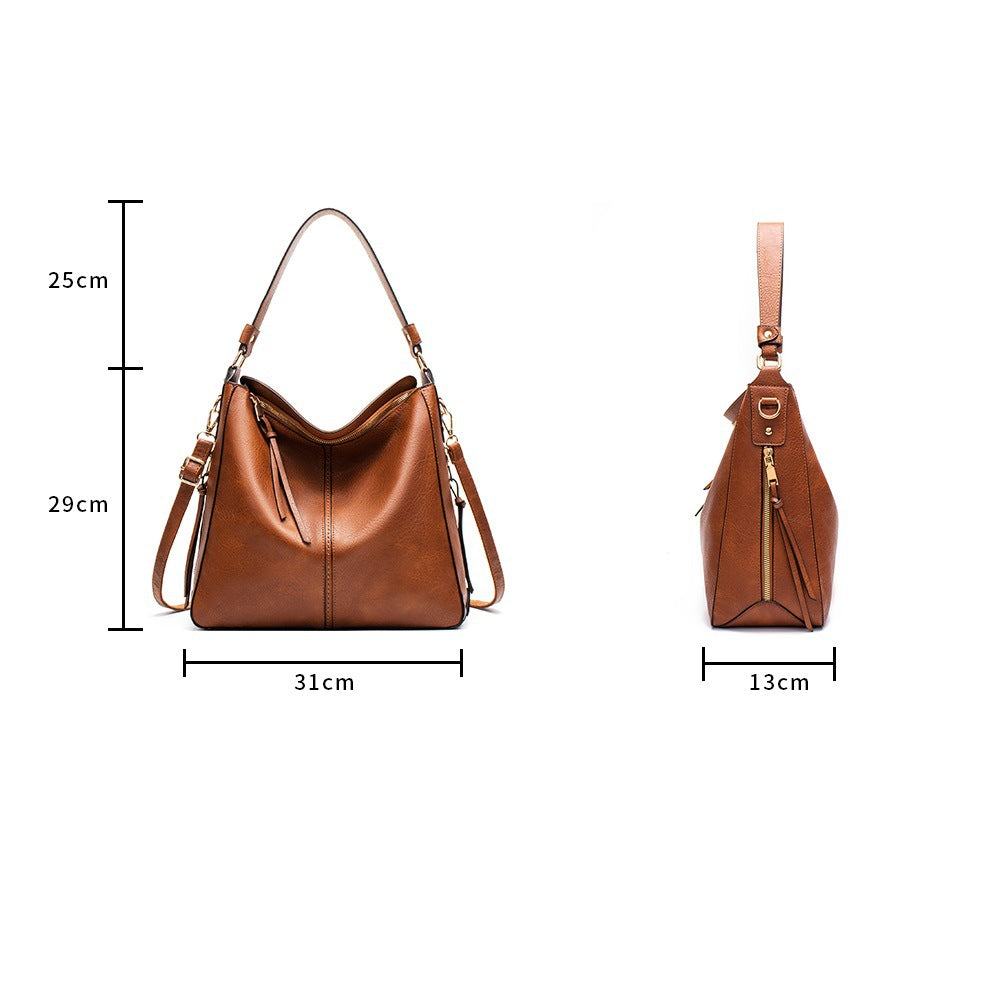 Women’s shoulder bag for travel with roomy capacity, detachable strap, and easy-access pockets