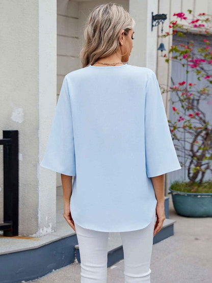 Elegant Lace V-Neck Blouse for Women