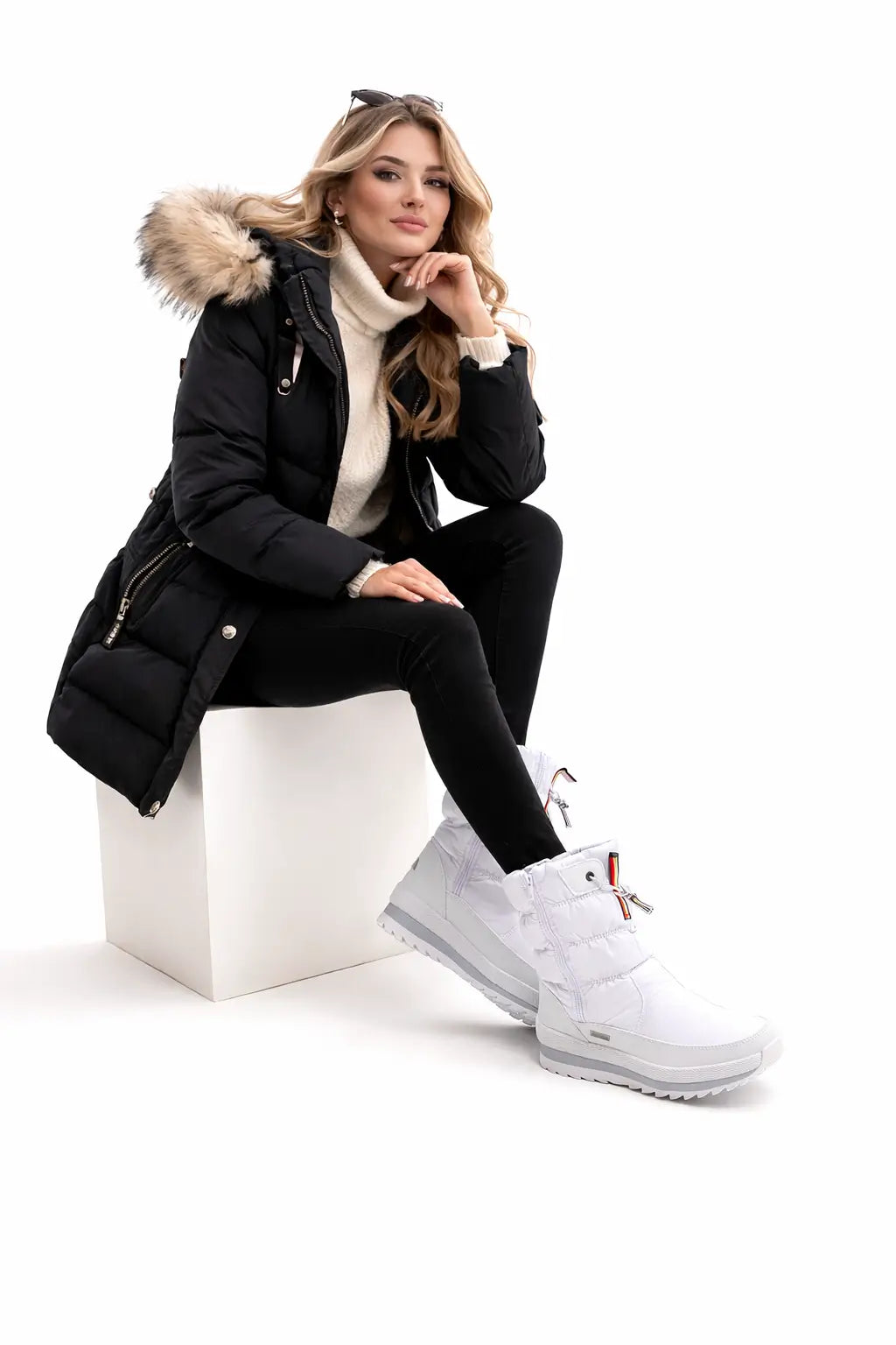 winter waterproof boots women daily casual winter wear lifestyle neutral tones context