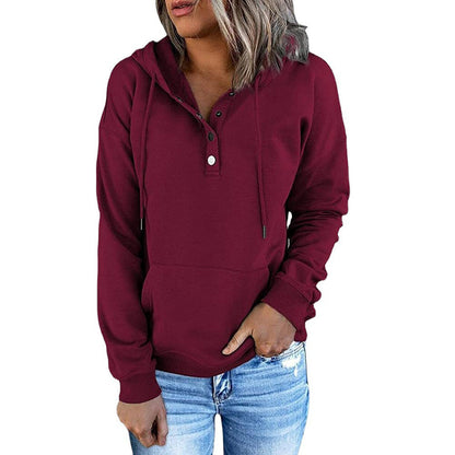 Women’s Hooded Sweatshirt – Loose Fit, Pockets