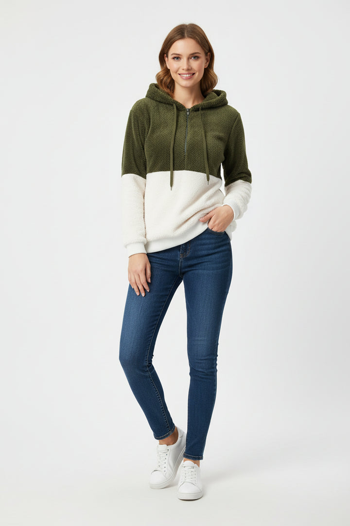 casual hooded sweater jacket women streetwear autumn outfit