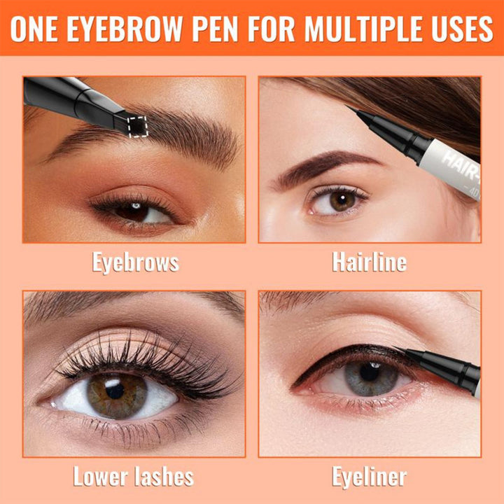 double headed eyebrow pencil shaping and filling result