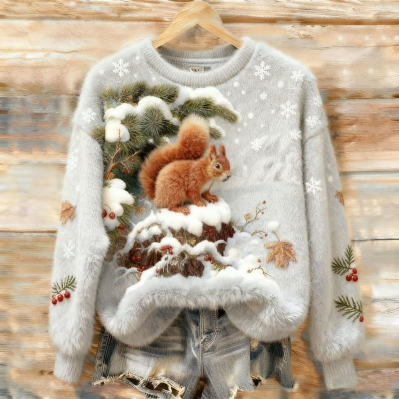 Women's Flannel Hoodie - Cozy 3D Christmas Pullover Top