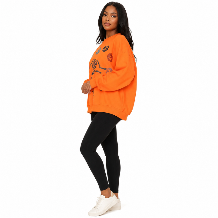 Side view of orange women&