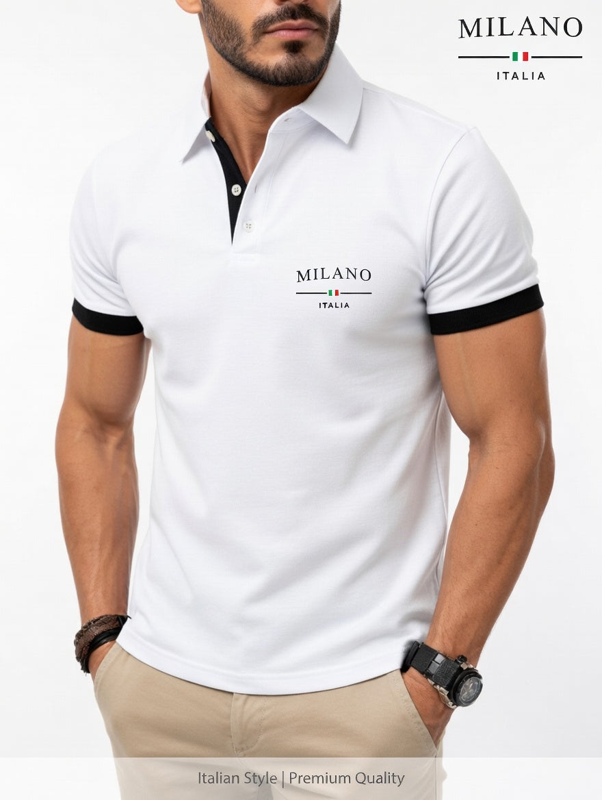Breathable polo shirt men active lifestyle