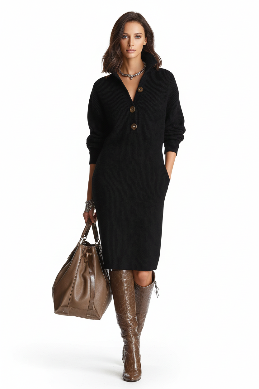 Long Sleeve Sweater Dress Winter Quiet Luxury Essential