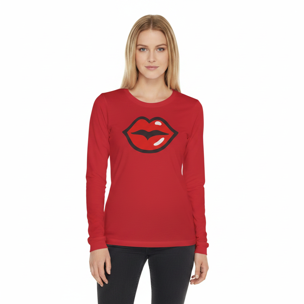 Kiss Me Long Sleeve Tee – Cute Valentine’s Gift Top