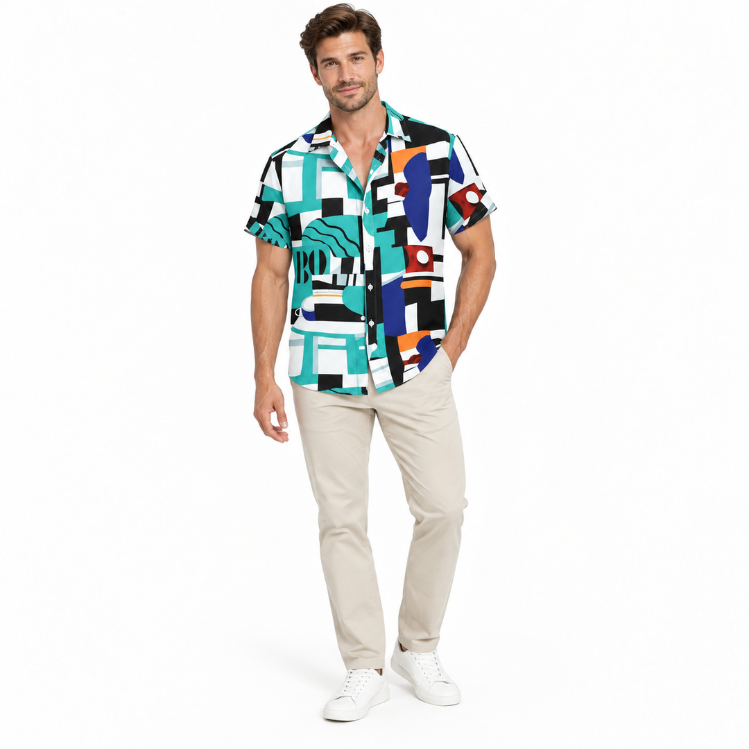 Full-body model wearing the men&