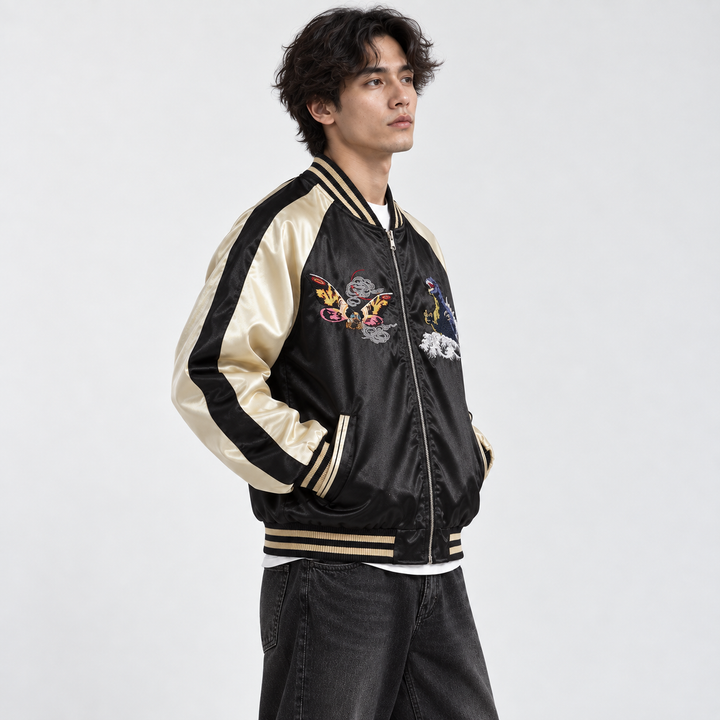 Side view of model wearing men&