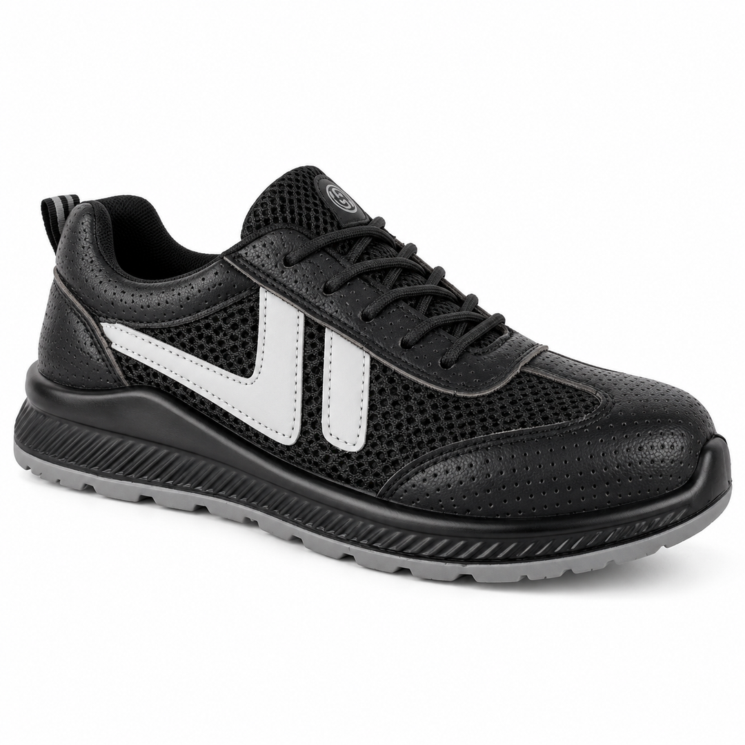 Black Style 1 safety shoes studio product view