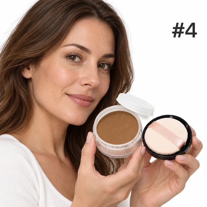 Adult model holding Warm Tan (