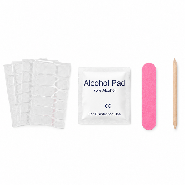 Long press on nails included nail preparation toolkit
