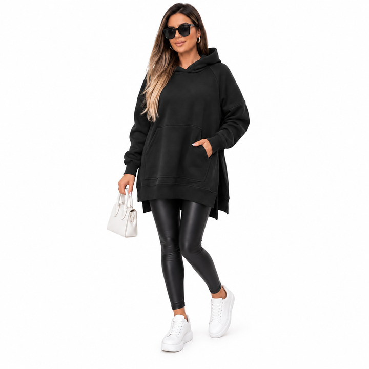 Cotton hooded top for women&