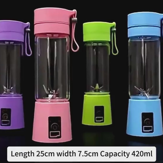 Portable blender 2-blade USB blender for smoothies in green compact 380ml cup for office snacks and workout drinks
