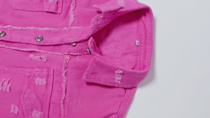 fashion ripped shirt jacket modern distressed womens fashion statement jacket